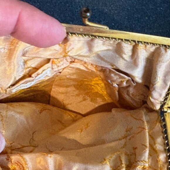 Vintage Beaded Cut Steel Art Deco Flapper Bag Chain Strap Made in France - Picture 4 of 7